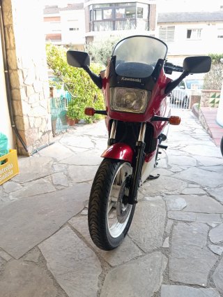 Kawasaki GPZ 500 Roja y Blanca