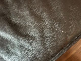 Sofá Chaise Longue de Piel Natural Marrón Grande