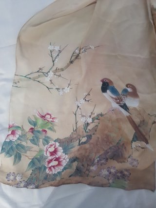 Foulard de seda con estampado japonés