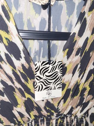 Vestido estampado animal print tam 36