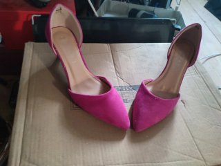 Zapatos de tacón rosa