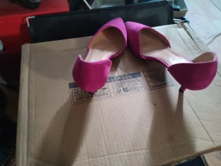 Zapatos de tacón rosa