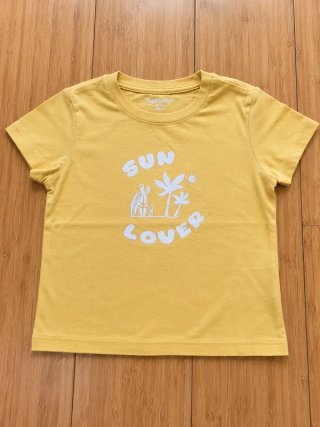 T-shirt amarela menino 24 meses