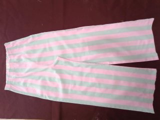 Conjunto de rayas rosa y azul