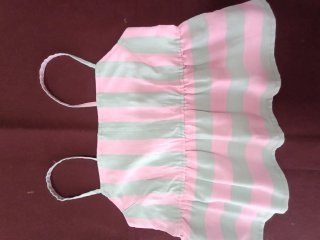 Conjunto de rayas rosa y azul