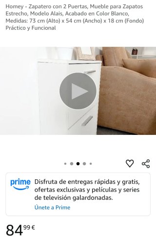 Zapatero 2 puertas blanco