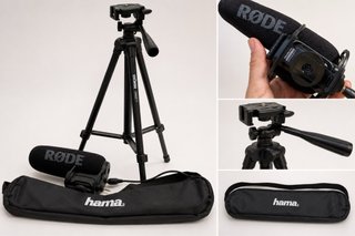 Micrófono RØDE + Trípode DÖRR + Bolsa Hama