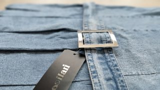 Mono blanco,Vestido vaquero(Nuevo), Vestido V.T-36
