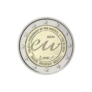 Moneda 2 euros Bélgica 2010 Presidencia