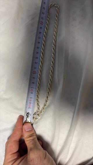 Cadena de plata 925 cordón salomónico o trenzado