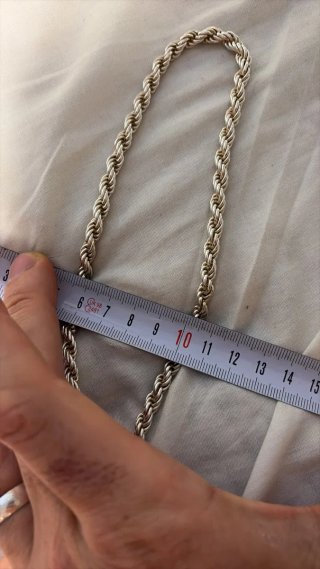 Cadena de plata 925 cordón salomónico o trenzado