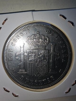 Moneda 5 Pesetas Plata Alfonso XIII 1890