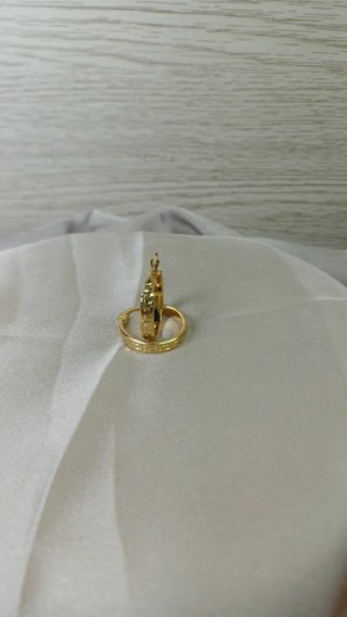 Pendientes Aro Pequeños Chapado Oro Greca