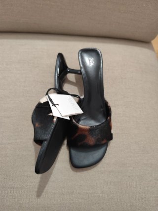 Sandalias Zara Piel Animal Print T.38