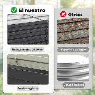 Jardinera Elevada Acero Galvanizado 120x60 Gris