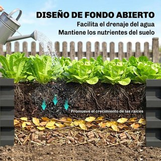 Jardinera Elevada Acero Galvanizado 120x60 Gris