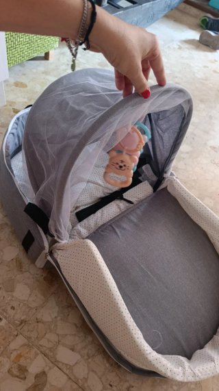 Andador bebé, cuna portátil,espejo, hamaca, bañera