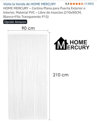 Cortina Puerta PVC 90x210cm