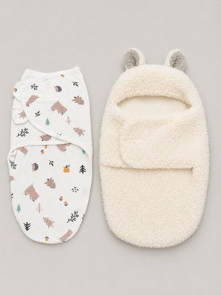 Saco dormir bebé estampado bosque y peludo 0-3