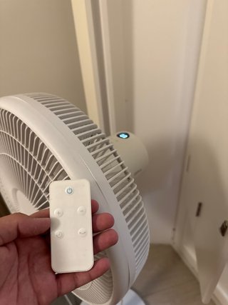 Ventilador de pie blanco