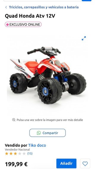 Quad Infantil Honda 250X Rojo