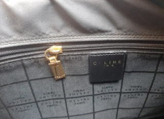 Bolso Celine Piel Negro Troquelado 97