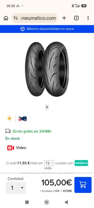 Neumático Mitas Super Sport 180/55 R17