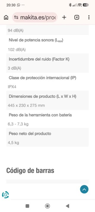 Motosierra Makita UC011GZ 40V Nueva