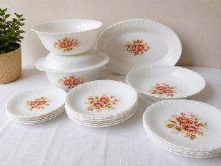 Vajilla Arcopal Flores Rosas