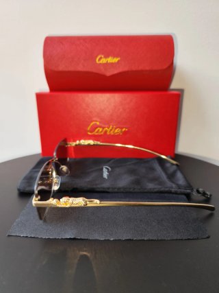 Gafas de sol Cartier Marrón y Dorado