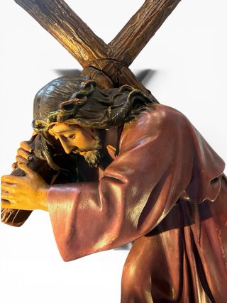Nazareno antiguo Olot 55x62cm Vayreda