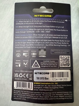 Lote 2 x Nitecore TIKI GITD Mini Linternas