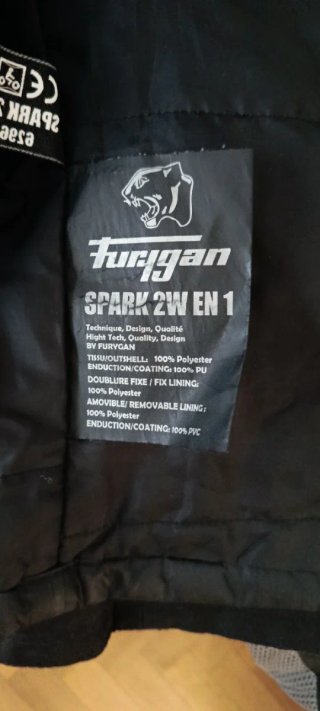 Chaqueta Moto Furygan Protecciones 2 Capas L 42/44