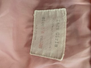 Piumino Zara bambina 7/8 anni
