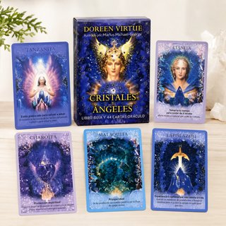 Cristales y Ángeles Oráculo 44 cartas + guía