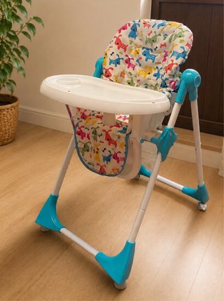 Trona infantil plegable con ruedas