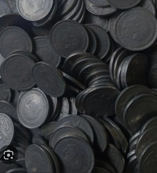 Lote de 100 monedas de 5 duros de 1957 de Franco
