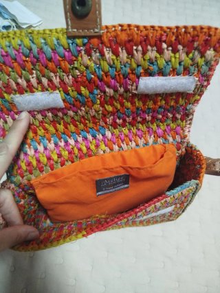 Bolso tejido multicolor