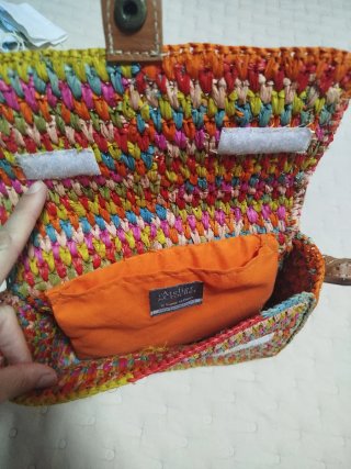 Bolso tejido multicolor