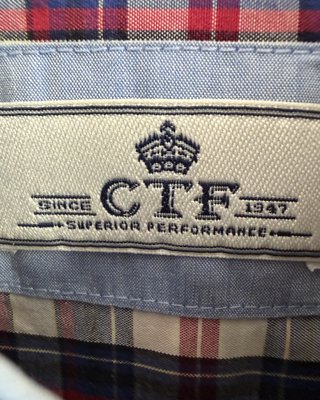Camisa CTF hombre cuadros rojo azul talla M