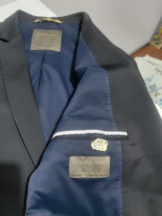 Traje Zara Man Negro (pantalón y blazer) Talla 50