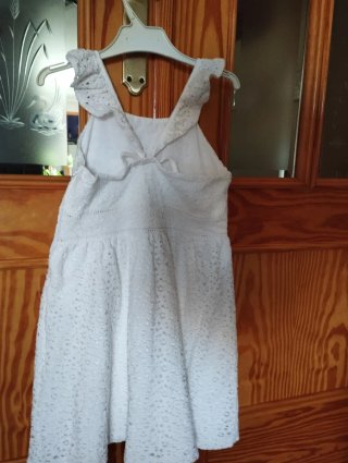 Vestido blanco Zara niña talla 9