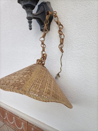 Lámpara de techo de bambú