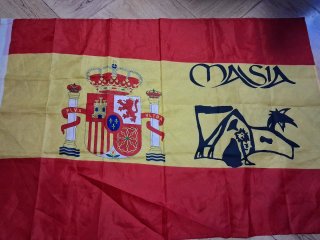 Bandera España con logo de Masia