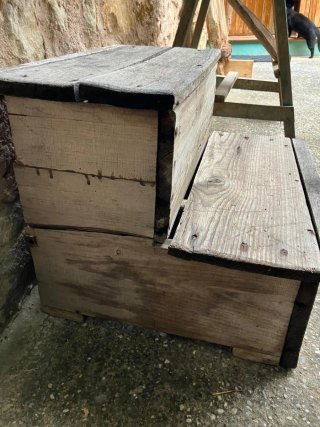 Mueble Escalera Madera Antigua