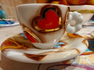 Tazzine caffè con piattini Benvenuto 2012