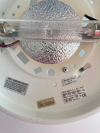 Lámpara de techo cristal y metal