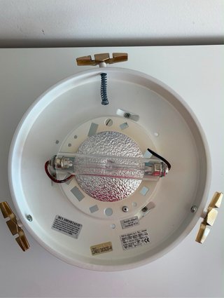 Lámpara de techo cristal y metal