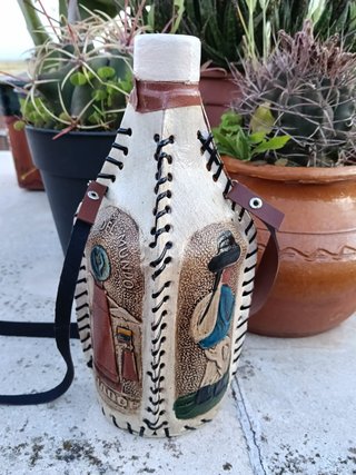 Botella Artesanal Ecuador. Hecha a mano.