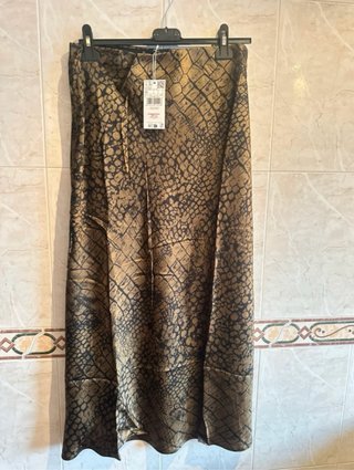 Falda Mango Estampado Coco Talla M